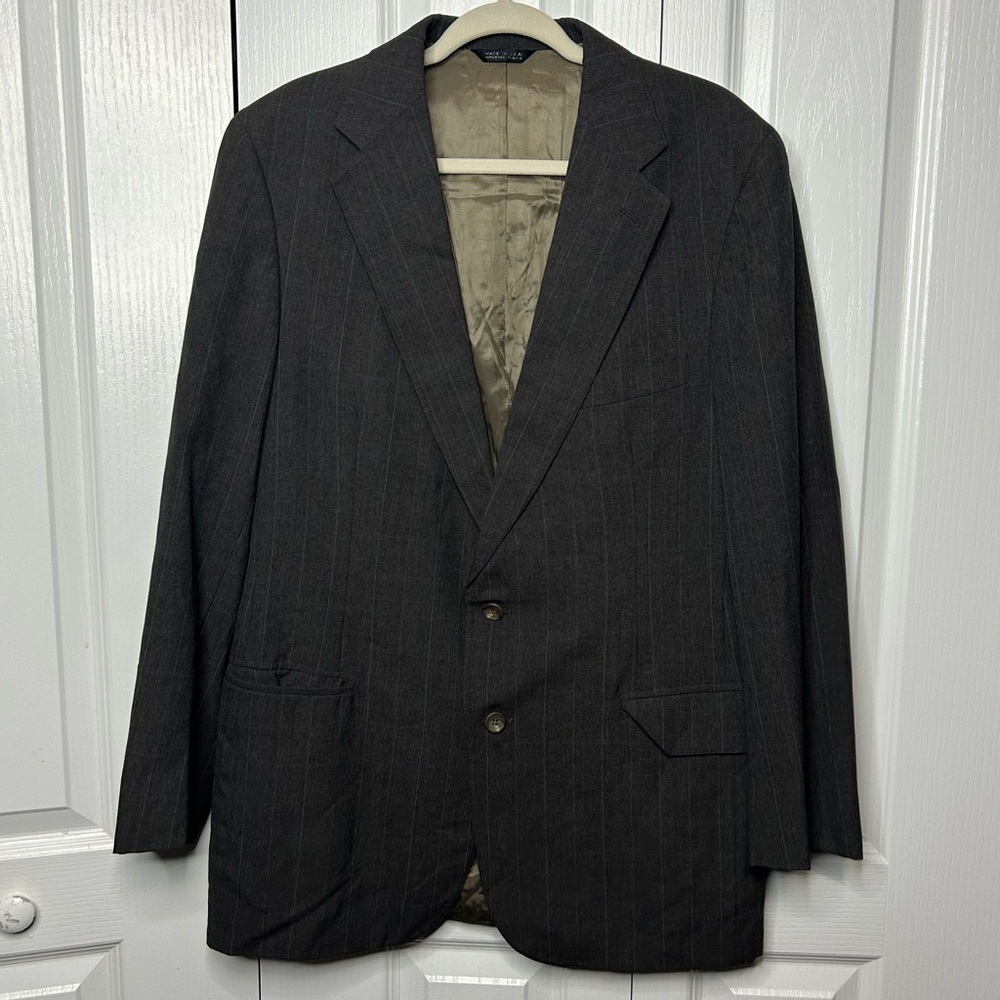 Polo University Ralph Lauren Men’s Stripped Wool Gray Sports Blazer Size 44